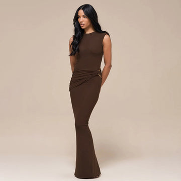 Levi Rhei Sculpted Sleeveless Evening Maxi Dress