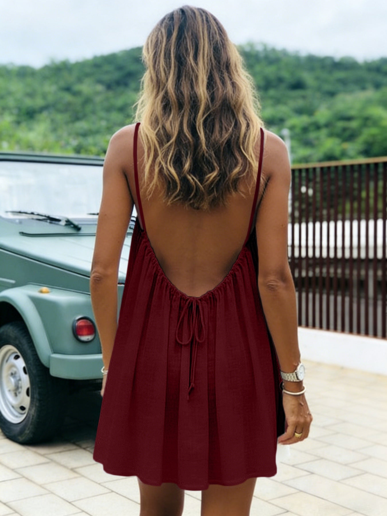 Levi Rhei Breezy Open-Back Summer Dress