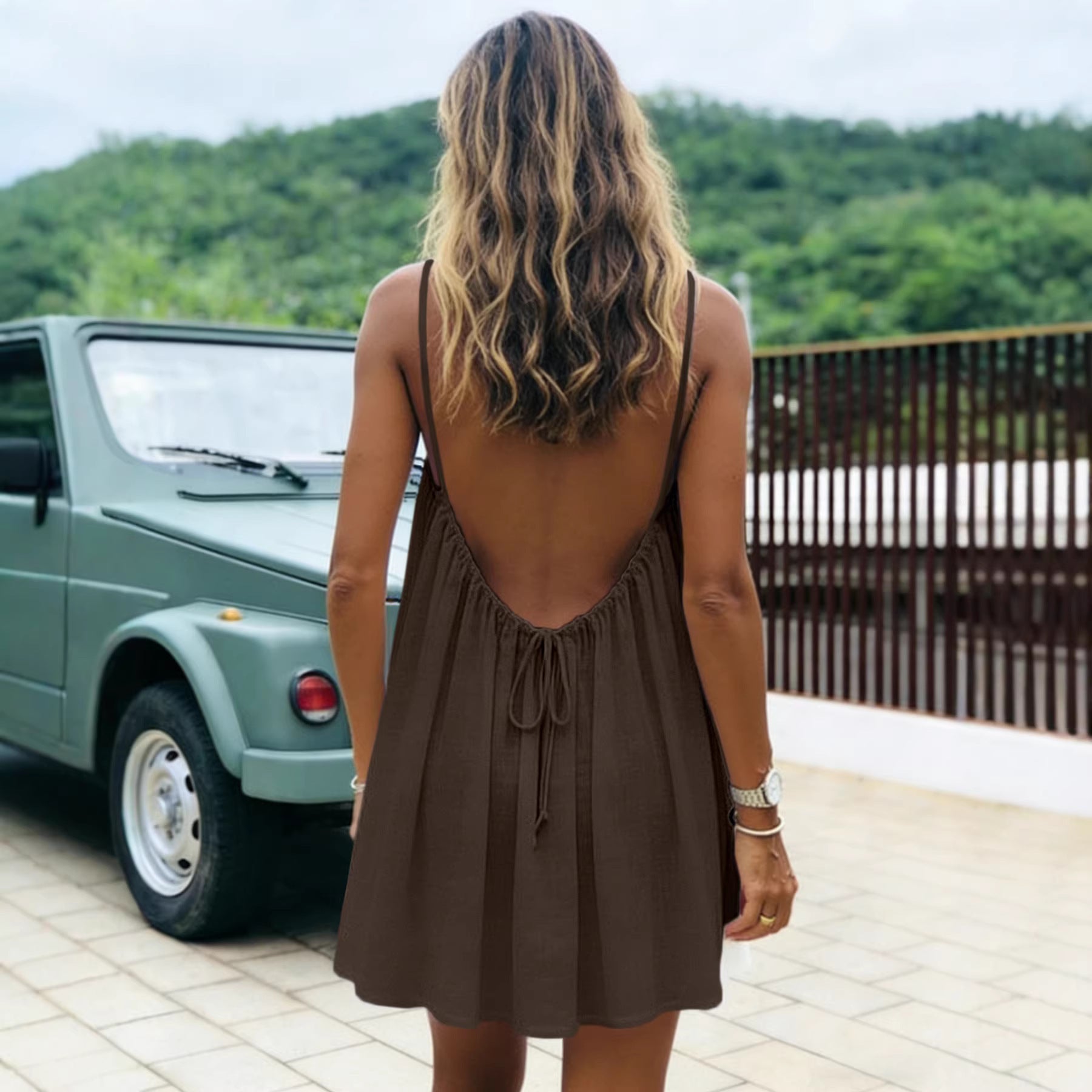Levi Rhei Breezy Open-Back Summer Dress