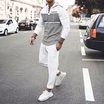 Levi Rhei Contrast Stripe Hoodie & Jogger Set