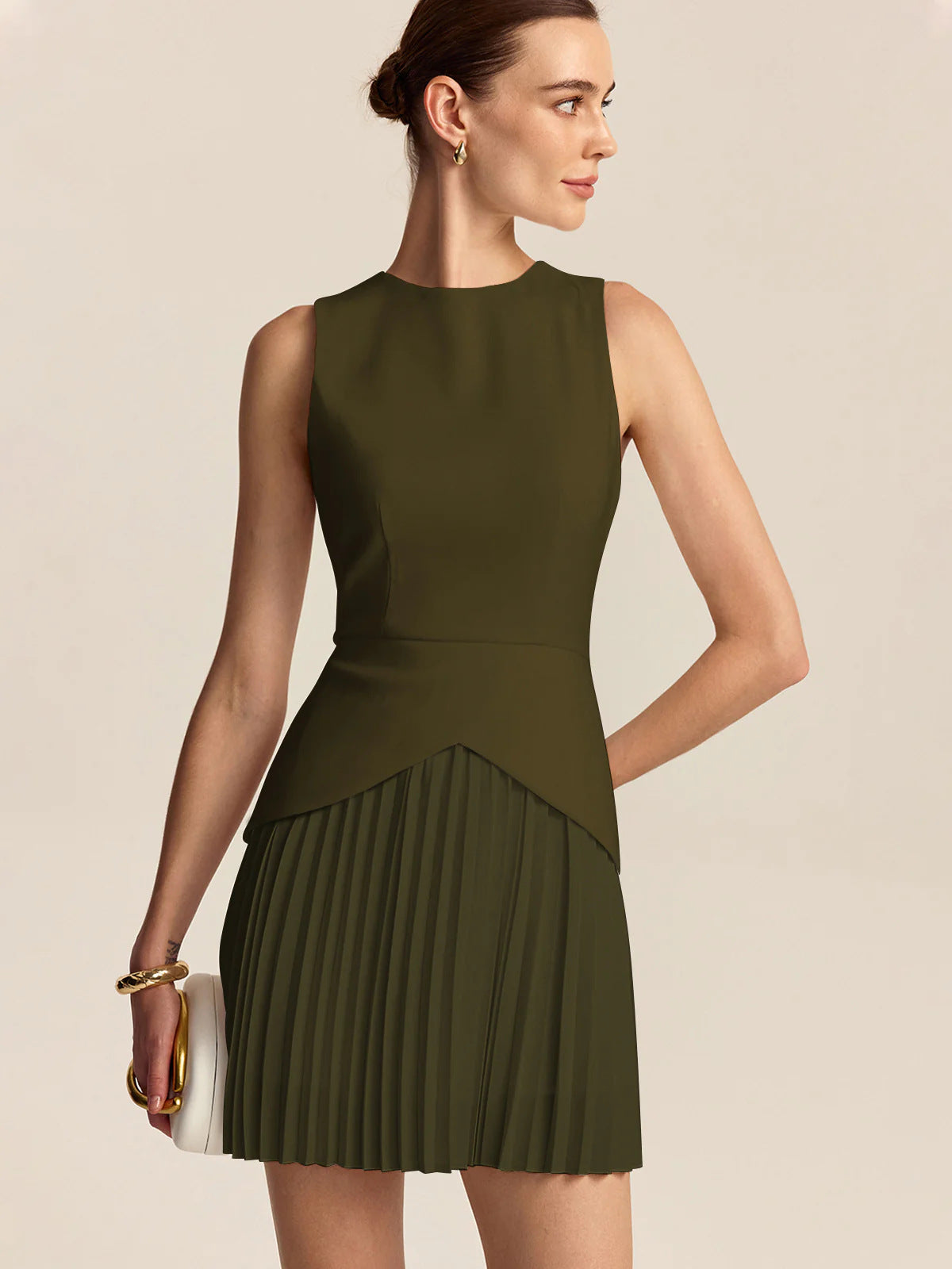 Levi Rhei Sculpt Pleated Mini Dress