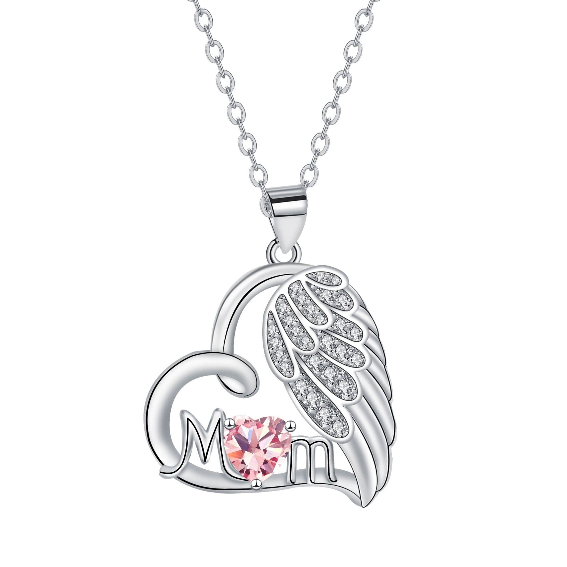 Levi Rhei Angel Wings MOM Necklace