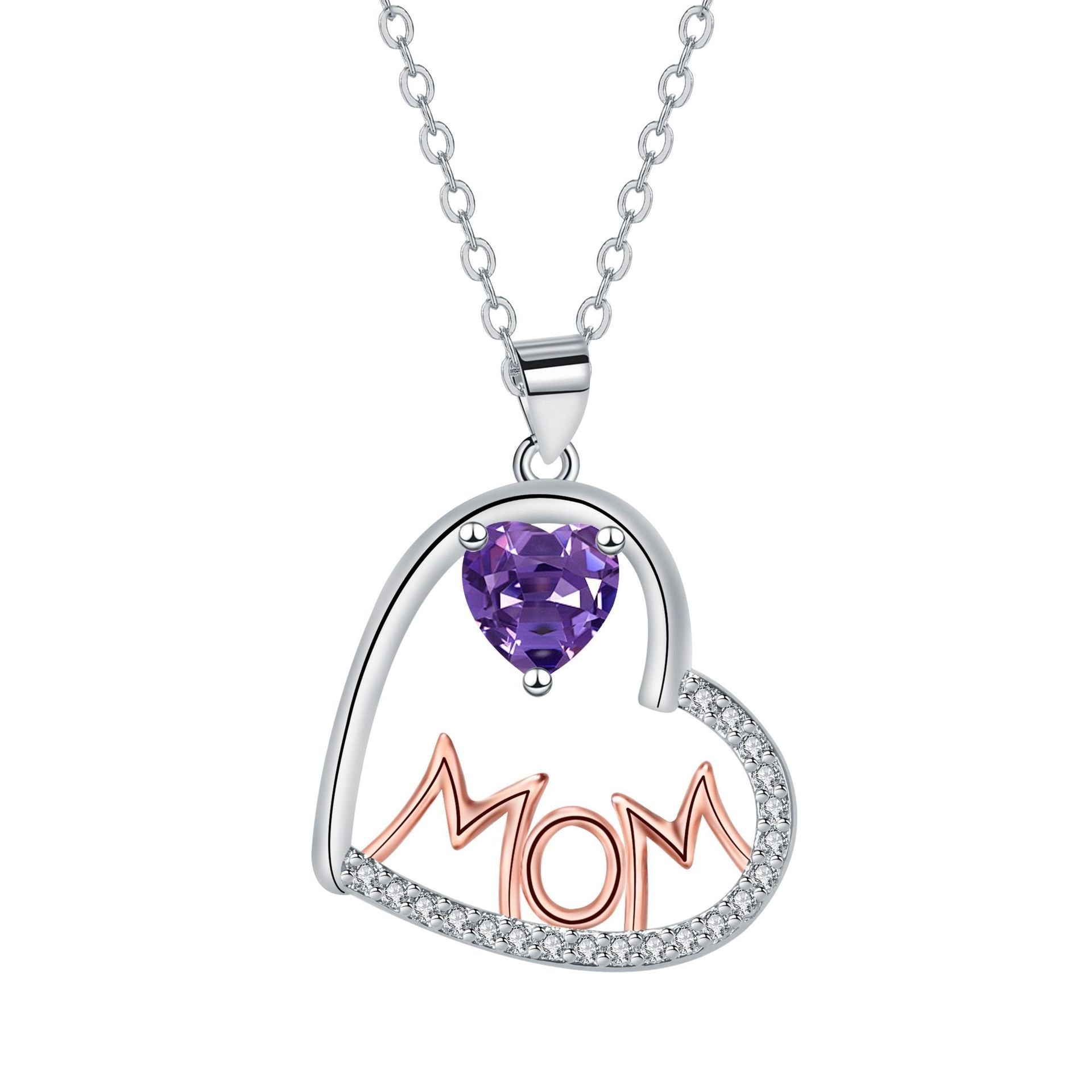 Levi Rhei Heart MOM Pendant Necklace