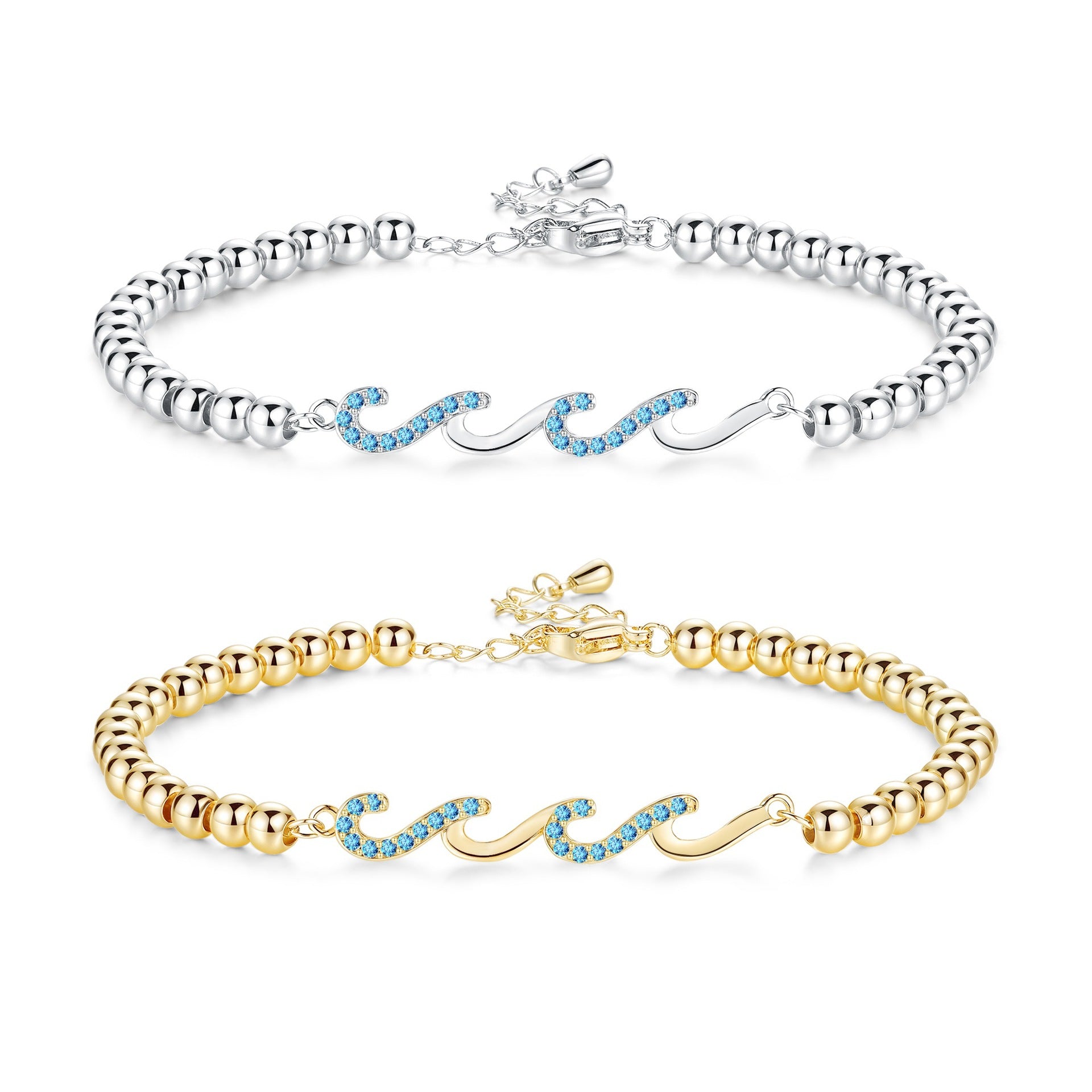 Levi Rhei Wave Zircon Bracelet
