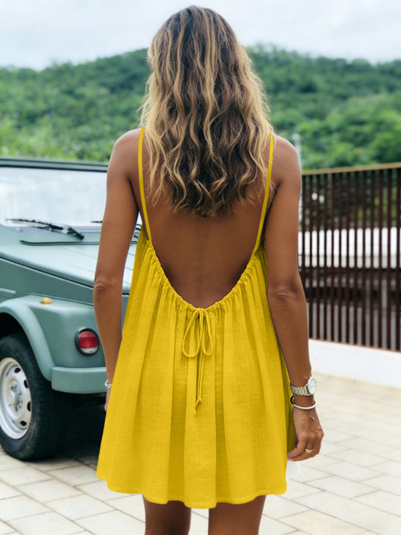 Levi Rhei Breezy Open-Back Summer Dress