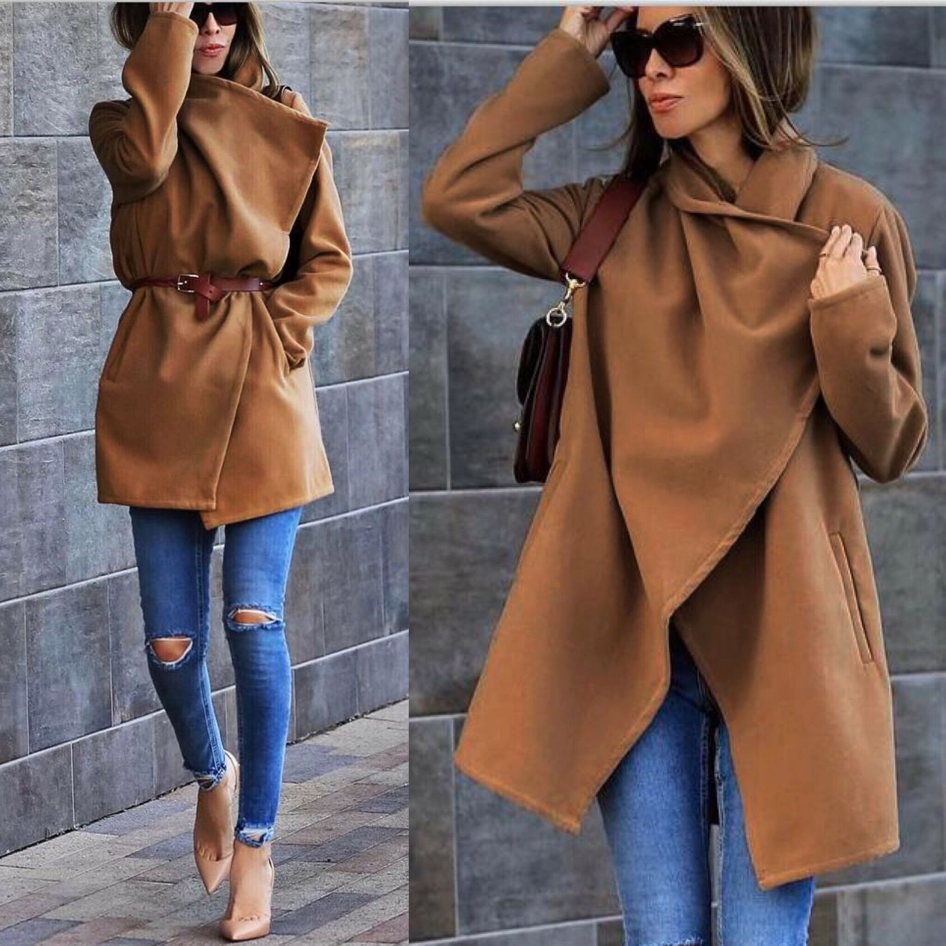 Levi Rhei Urban Chic Hooded Coat (Slim Fit Street Style)
